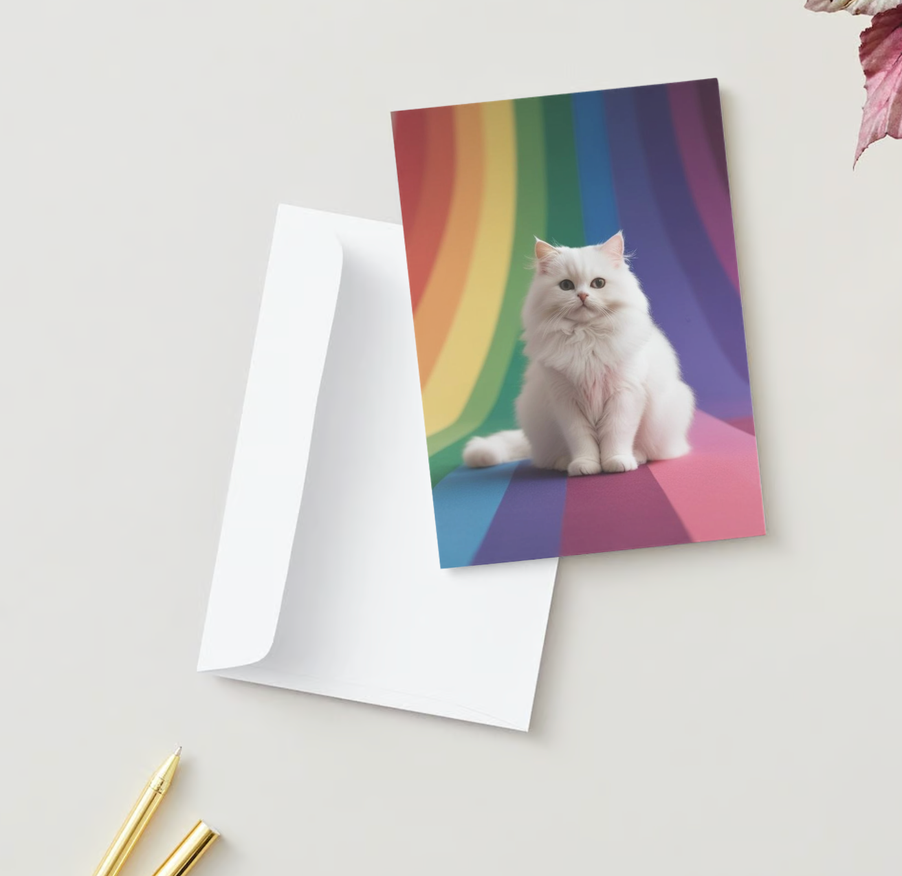 THINKING OF YOU Pack of 10 Greeting Cards Sympathy Pet Cat Loss (US & CA)