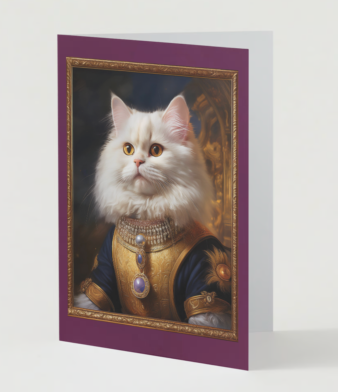 BAROQUE PERSIAN BREED CAT - Pack of 10 - Blank Greeting Cards