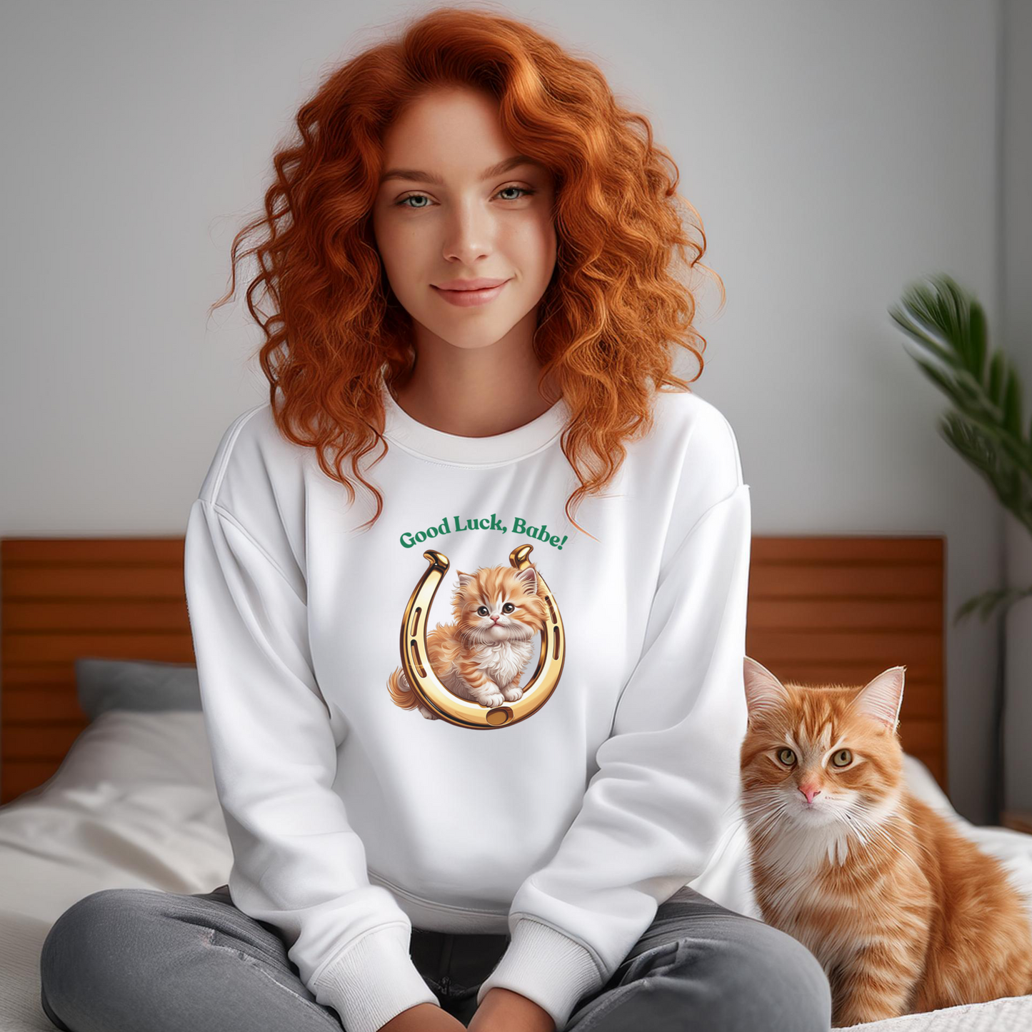 GOOD LUCK BABE (Classic Unisex Crewneck Sweatshirt)