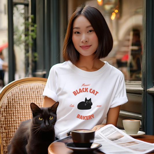 BLACK CAT BAKERY (Premium Unisex Crewneck T-Shirt)
