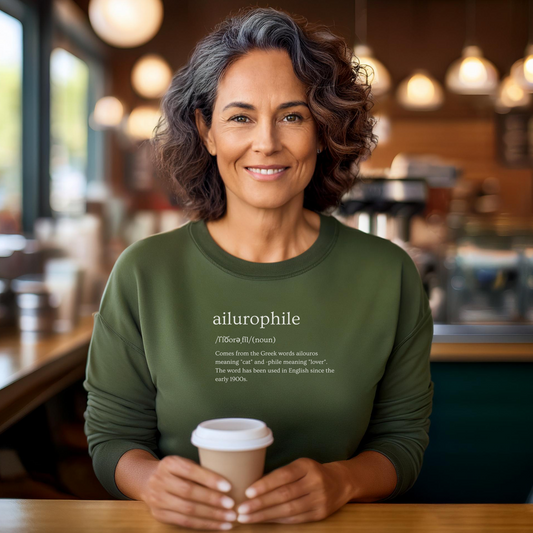 AILUROPHILE DEFINITION (Classic Unisex Crewneck Sweatshirt)