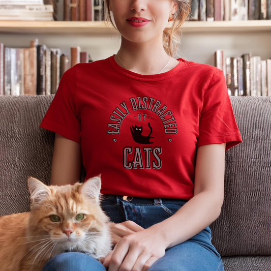 EASILY DISTRACTED (Premium Unisex Crewneck T-Shirt)