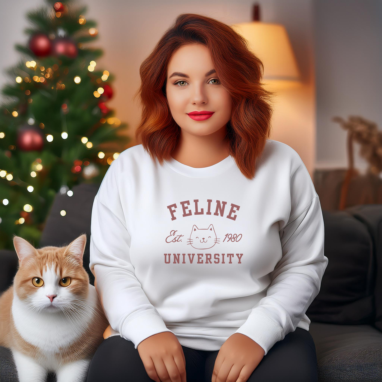 FELINE UNIVERSITY (Classic Unisex Crewneck Sweatshirt)