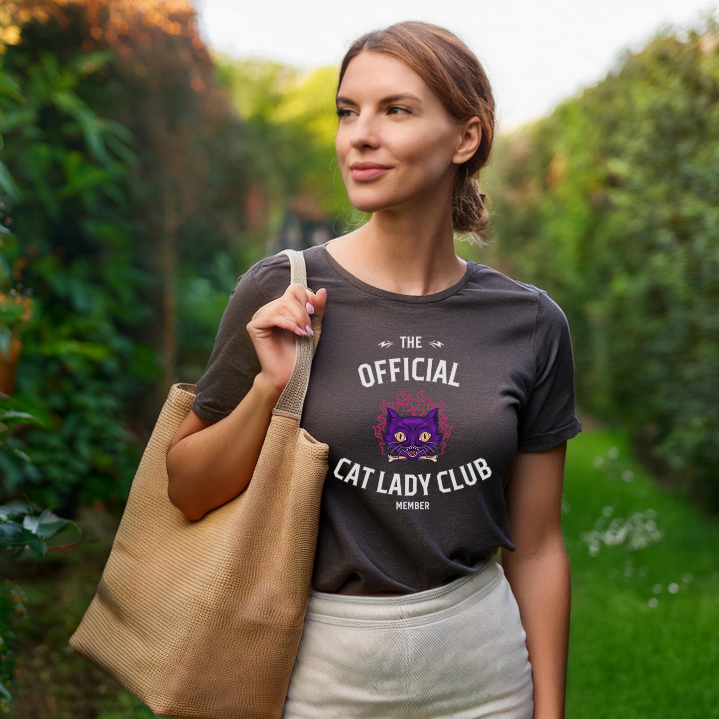OFFICIAL CAT LADY CLUB (Premium Unisex Crewneck T-Shirt)