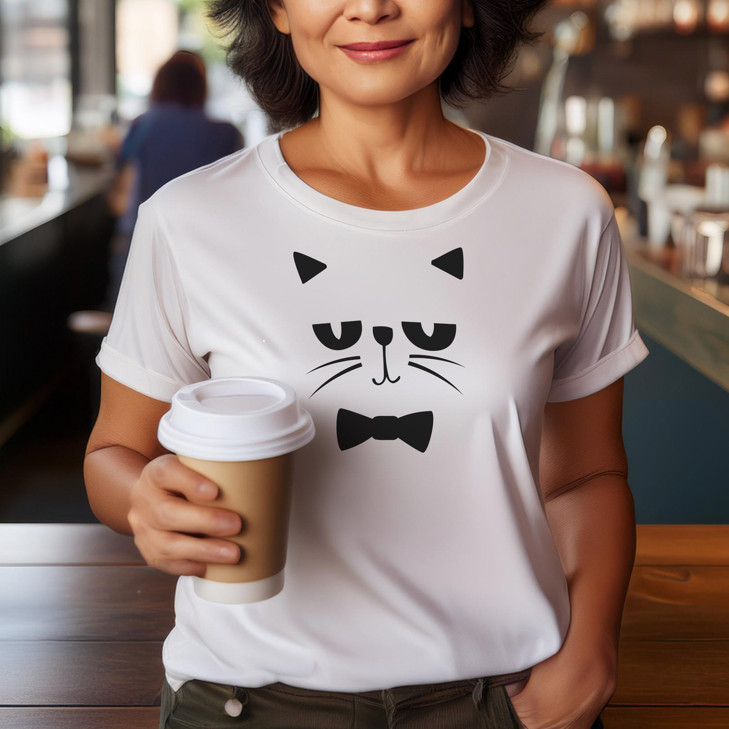 GENTLEMAN BOWTIE CAT (Premium Unisex Crewneck T-Shirt)