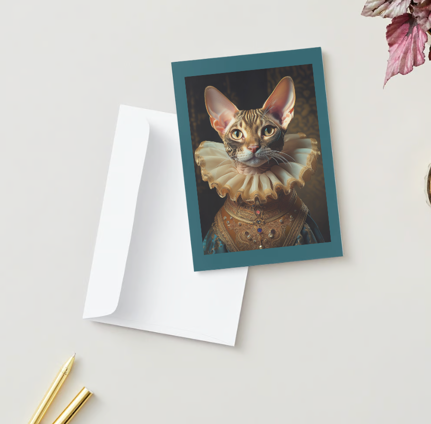 DEVON REX RUFF Pack of 10 Holiday Greeting Cards (US & CA)