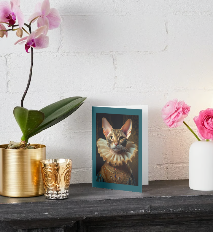 DEVON REX RUFF Pack of 10 Holiday Greeting Cards (US & CA)