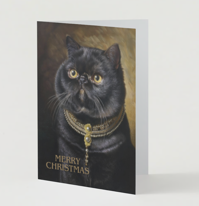 EXOTIC SHORTHAIR CAT Pack of 10 Christmas Greeting Cards (US & CA)
