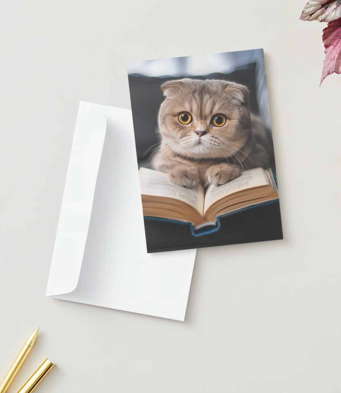 SCOTTISH FOLD HOLIDAY Pack of 10 Holiday Greeting Cards (US & CA)