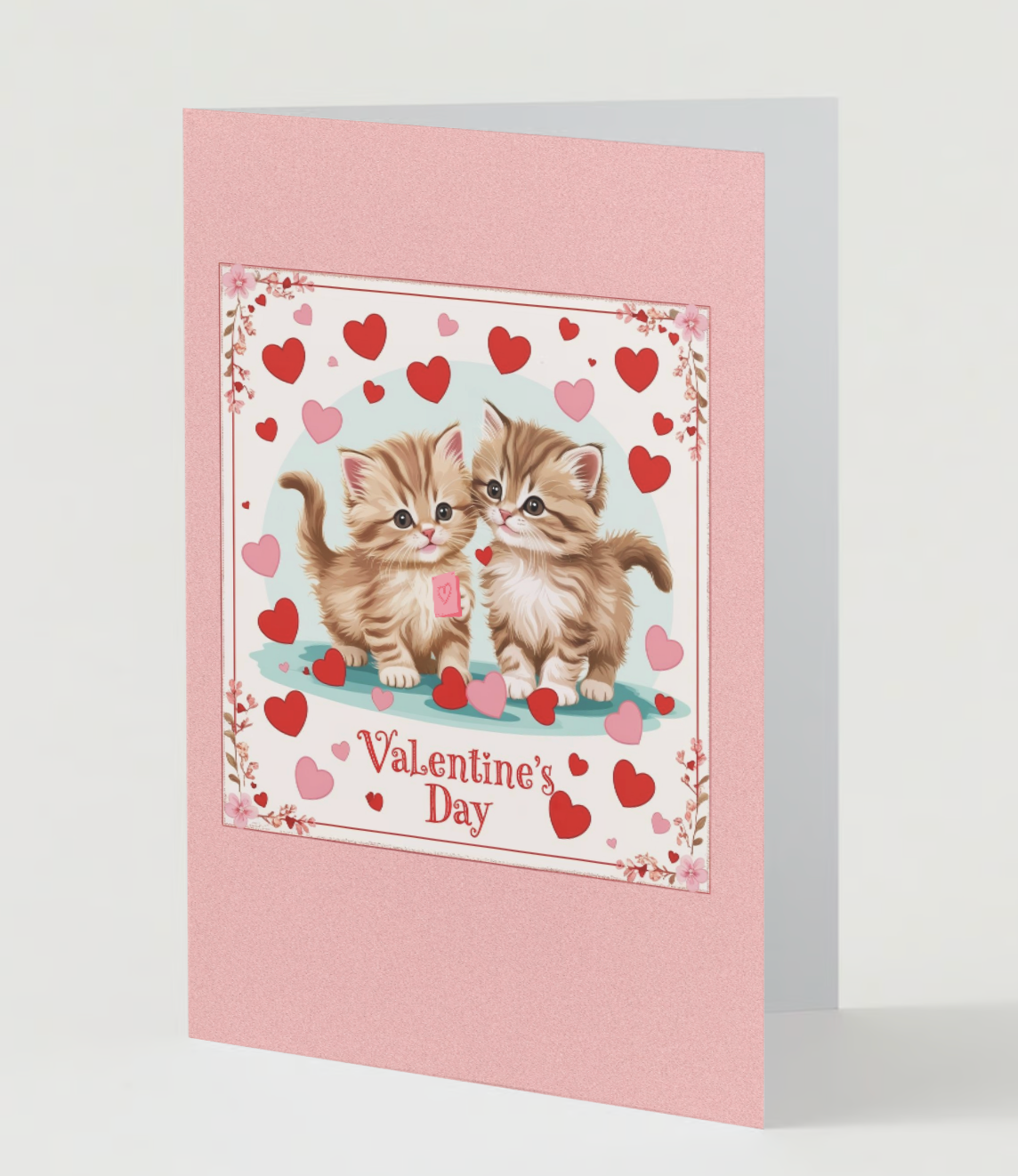 SWEET TABBY KITTENS Pack of 10 Valentine's Day Greeting Cards (US & CA)