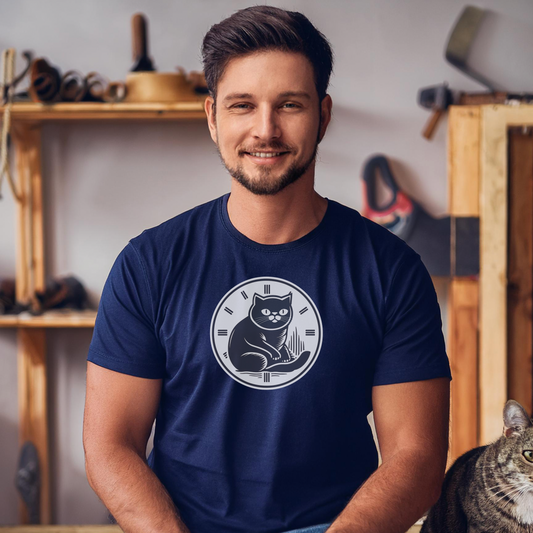IT'S TIME FOR CATS -DARK BLUE (Unisex Logo T-Shirt)