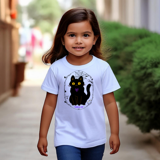BLACK SCAREDY CAT (Toddler T-Shirt)