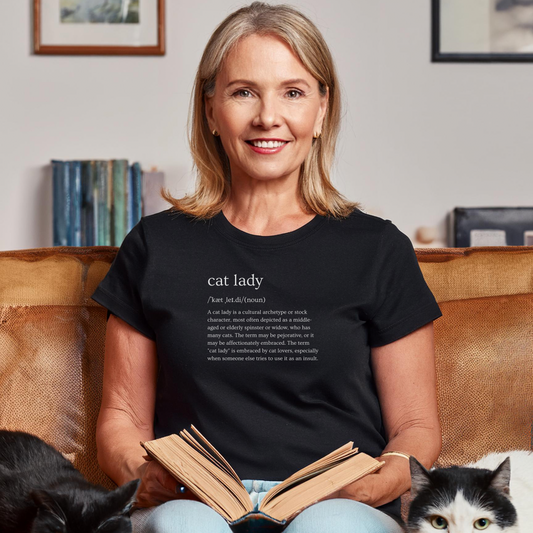 CAT LADY DEFINED (Premium Unisex Crewneck T-Shirt)
