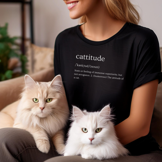 CATTITUDE DEFINED (Premium Unisex Crewneck T-Shirt)