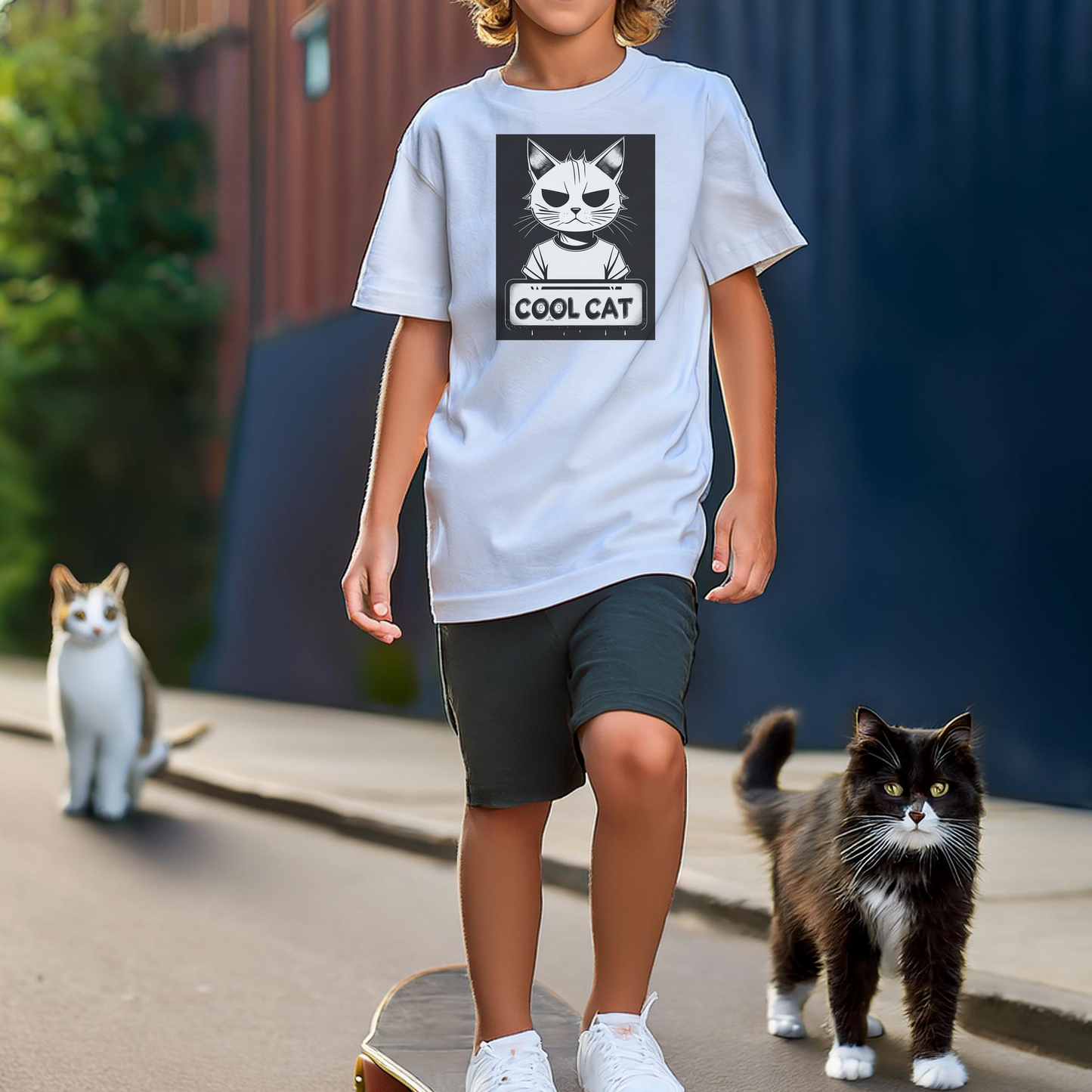 COOL CAT (Classic Kids Crewneck T-Shirt)