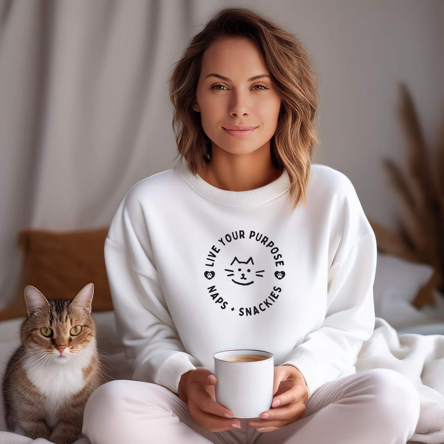 CAT NAPS SNACKIES (Classic Unisex Crewneck Sweatshirt)
