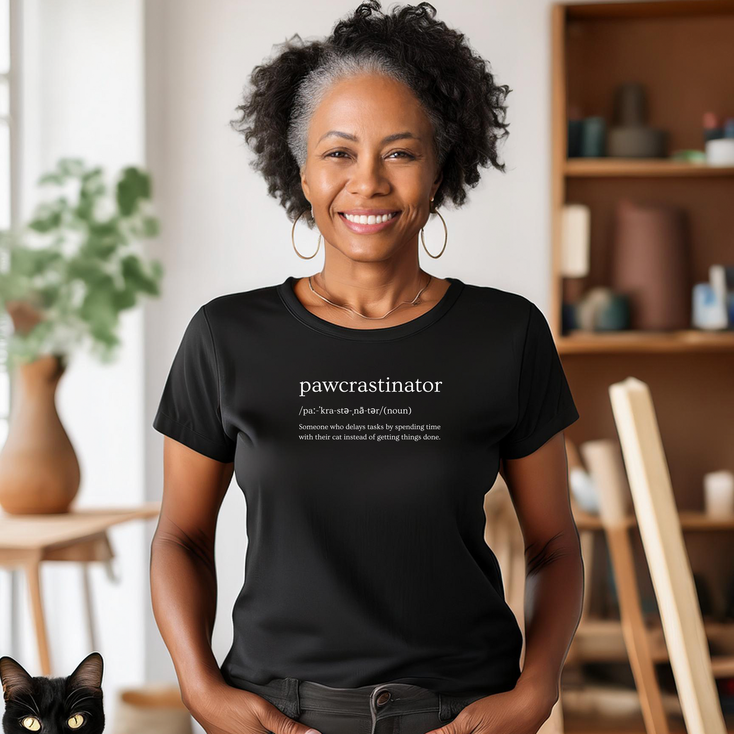 PAWCRASTINATOR DEFINED (Premium Unisex Crewneck T-Shirt)
