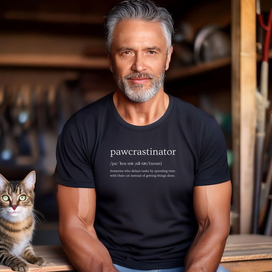 PAWCRASTINATOR DEFINED (Premium Unisex Crewneck T-Shirt)