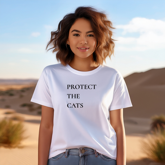 PROTECT THE CATS Unisex T-Shirt – Premium Cotton Tee with Eco-Friendly Printing