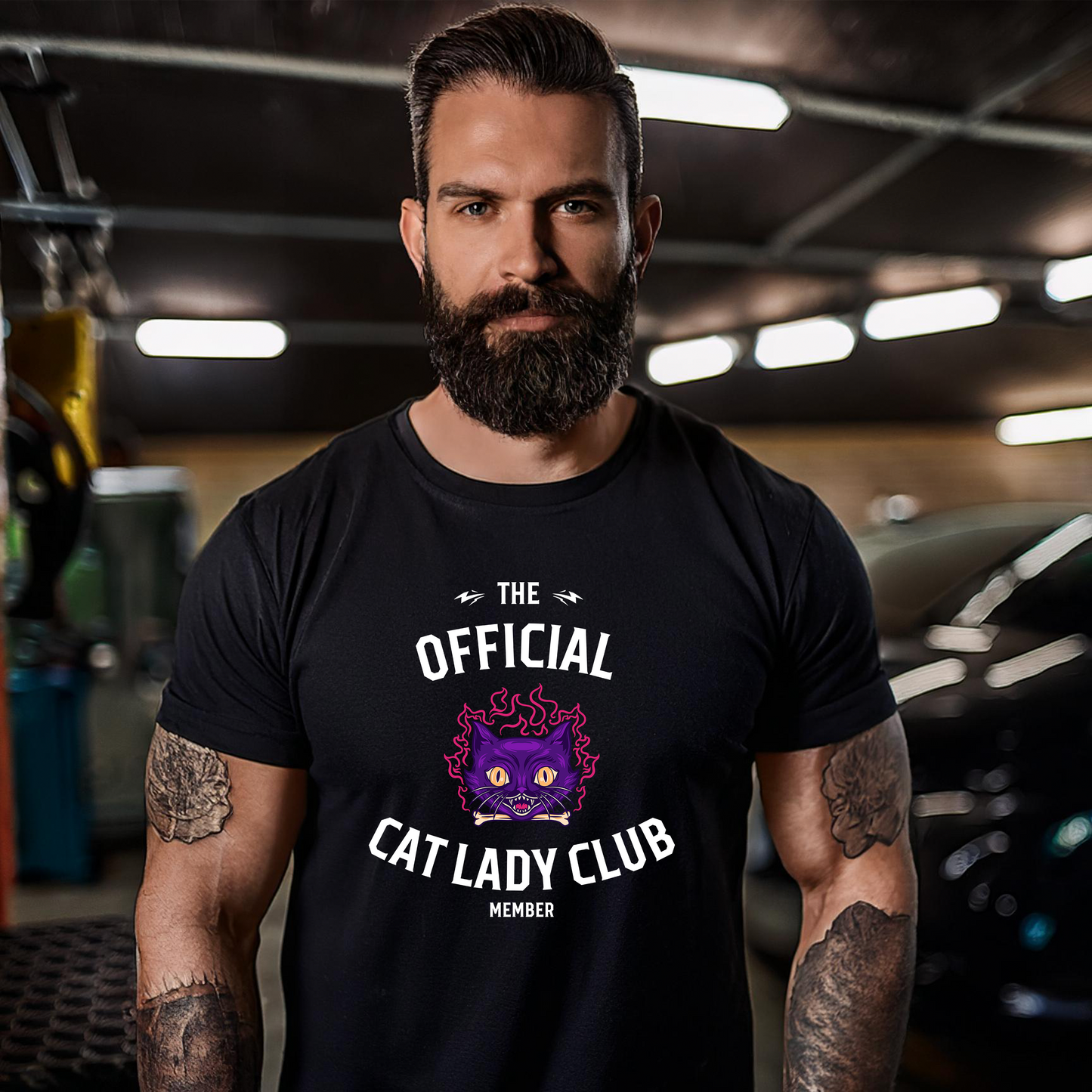 OFFICIAL CAT LADY CLUB (Premium Unisex Crewneck T-Shirt)