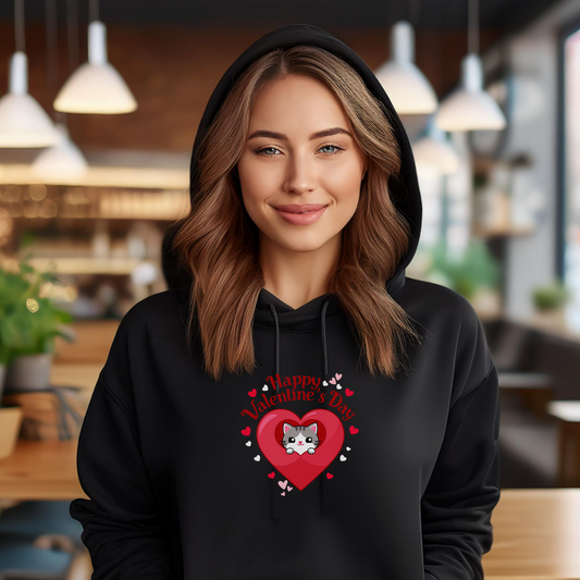 VALENTINE'S DAY KITTEN Classic Unisex Pullover Hoodie